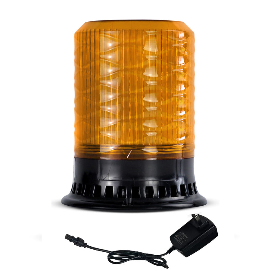 YASONG SLA-090 120dB LED Beacon Siren Light, 9 Tones, 4 Flash Modes, AC100-240V, Bolt/Magnet Base