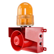 YASONG Sirena de alarma, tono y volumen ajustables, bocina fuerte de 120 dB, sirena de seguridad exterior de 25 W con luz estroboscópica LED para puerto, muelle y embalse SLA -01T