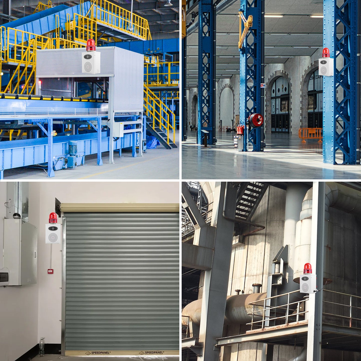 RS-485 Network Communication Alarm Siren Waterproof Adjust 0-120dB Alarm Systerm with LED Strobe Light for Industry Warehouse Factory SLA-B02X