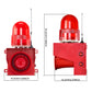 Sirena de alarma inalámbrica exterior con control remoto de 0.3 millas/500m, sirena de luz interior de seguridad de emergencia industrial con volumen ajustable y 3 controles remotos, bocina de 120dB SLA-01TY-500-3