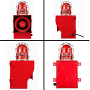 YASONG SLA-05G-P 130dB Stainless Steel Alarm Siren, 45W, IP66 Waterproof, LED Strobe, Wall Mount