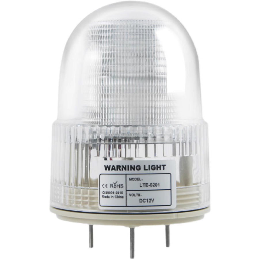 YASONG LTE-5201 Red/Blue LED Strobe Beacon Light, DC12V, 3W, IP54, No Sound, Bolt/Magnet Base