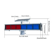 YASONG SLA-X06 Solar Industrial Traffic Flashing Light, Double-Sided Red Blue LED, IP65, 10W/30W Panel