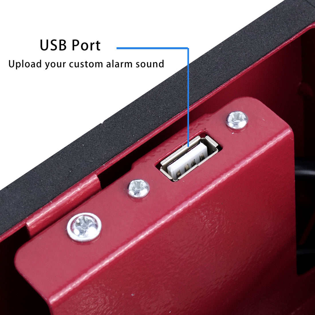 Sirène d'alarme industrielle à double avertisseur sonore étanche 130 dB Sirène d'urgence puissante avec gyrophare, port USB pour usine, entrepôt, maison, entreprise SLA-JB210