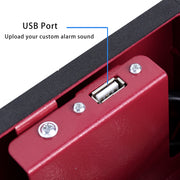 Sirène d'alarme industrielle à double avertisseur sonore étanche 130 dB Sirène d'urgence puissante avec gyrophare, port USB pour usine, entrepôt, maison, entreprise SLA-JB210