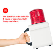 YASONG SLA-800B 120dB Portable Rechargeable Alarm Siren, 12 Tones, IP65, 2600mAh Battery, LED Strobe