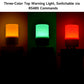 SLA-315X Sound and Light Alarm Siren, 485 Communication RGB Color Switchable, 120dB Adjustable Volume, USB Voice Upload, IP65 Waterproof Industrial Warning Light for Factory Warehouse Construction Site