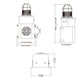 Sirène d'alarme YASONG 130dB Klaxon 50W Volume et tonalité réglables Sirènes d'extérieur anti-collision Système d'alarme avec lumière stroboscopique pour usines, terminaux, ports Portée d'alarme d'urgence d'environ 100 à 150 mètres