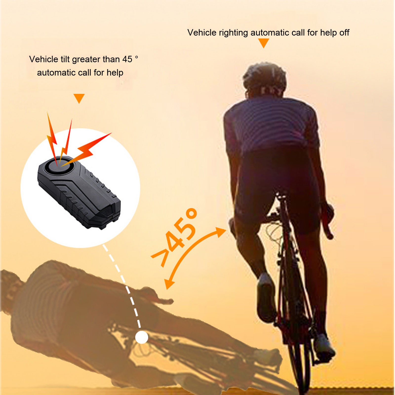 YASONG Alarme de vélo avec télécommande, alarme moto 113 dB puissante, alarme antivol pour vélo, système d'alarme de sécurité sans fil à vibration pour véhicule, lot de 2