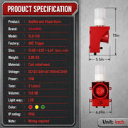 YASONG SLA-315X 120dB RGB Sound and Light Alarm, 485 Communication, Adjustable Volume, USB Voice Upload, IP65