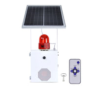 YASONG Alarme solaire à détecteur de mouvement Sirène étanche pour l'extérieur avec lumière stroboscopique, sirène 120 dB SLA-118VS-II