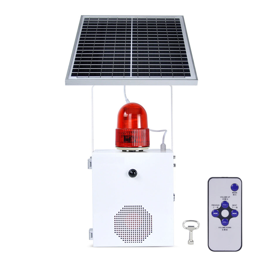 YASONG SLA-118VS-II 120dB Solar Motion Sensor Industrial Alarm Siren, 17 Tones, IP65, USB Upload
