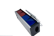 Luz estroboscópica solar con sensor de movimiento YASONG, luz de advertencia, impermeable IP65, luces LED intermitentes rojas y azules de doble cara de 120 dB para tráfico, granja, patio