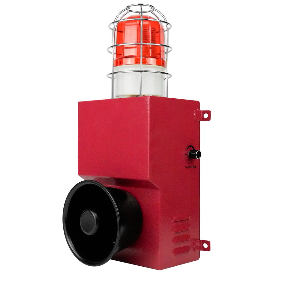 YASONG SLA-900M 130dB 150W Industrial Alarm Siren, 12 Tones, IP65, LED Strobe, 300m Range
