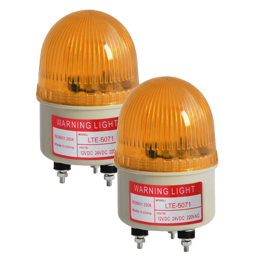 YASONG LTE-5071 LED Strobe Beacon Warning Light, No Sound, 3W, IP44, Bolt Base, DC/AC Voltage Options