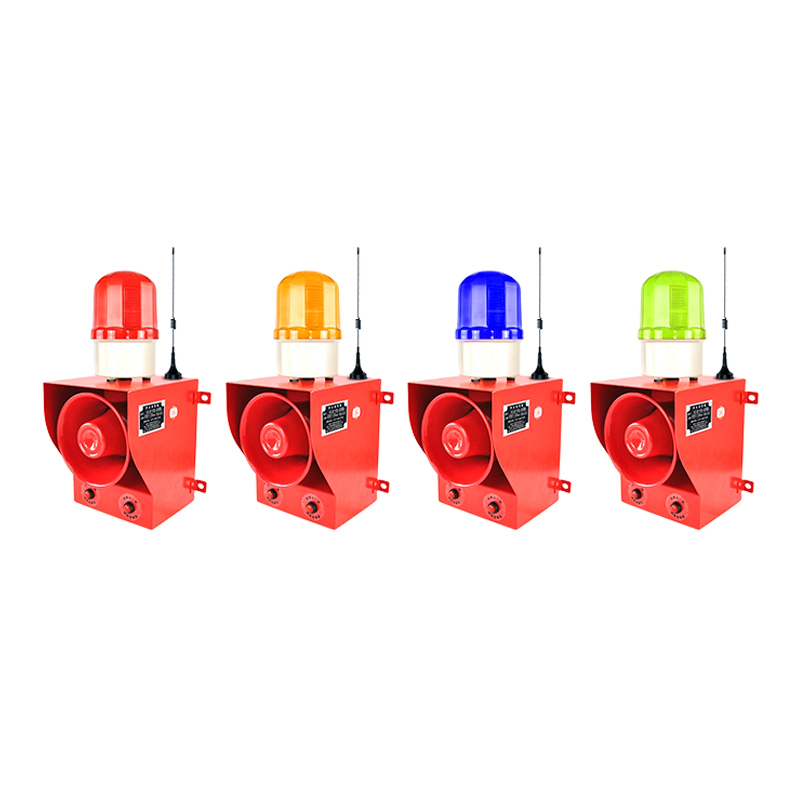 YASONG SLA-05BY-6 130dB Remote Control Siren, 500m Range, 45W, USB Sound Upload, LED Strobe