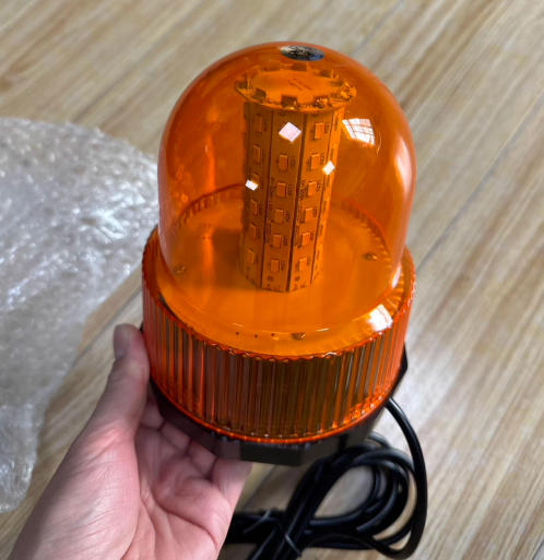 60 LED Beacon Strobe Light 12V-24V Amber Magnetic Rooftop Emergency Safety Warning Flashing Light for Forklift Truck Tractor Carts UTV Bus