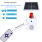 YASONG Solar Motion Sensor Alarm Siren Waterproof Outdoor Motion Detector Sirens with Strobe Light, 120dB Horn Tone Adjustable SLA-118VS-II