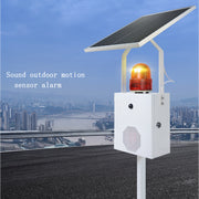 YASONG Alarme solaire à détecteur de mouvement Sirène étanche pour l'extérieur avec lumière stroboscopique, sirène 120 dB SLA-118VS-II