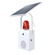 YASONG Alarme solaire à détecteur de mouvement Sirène étanche pour l'extérieur avec lumière stroboscopique, sirène 120 dB SLA-118VS-II