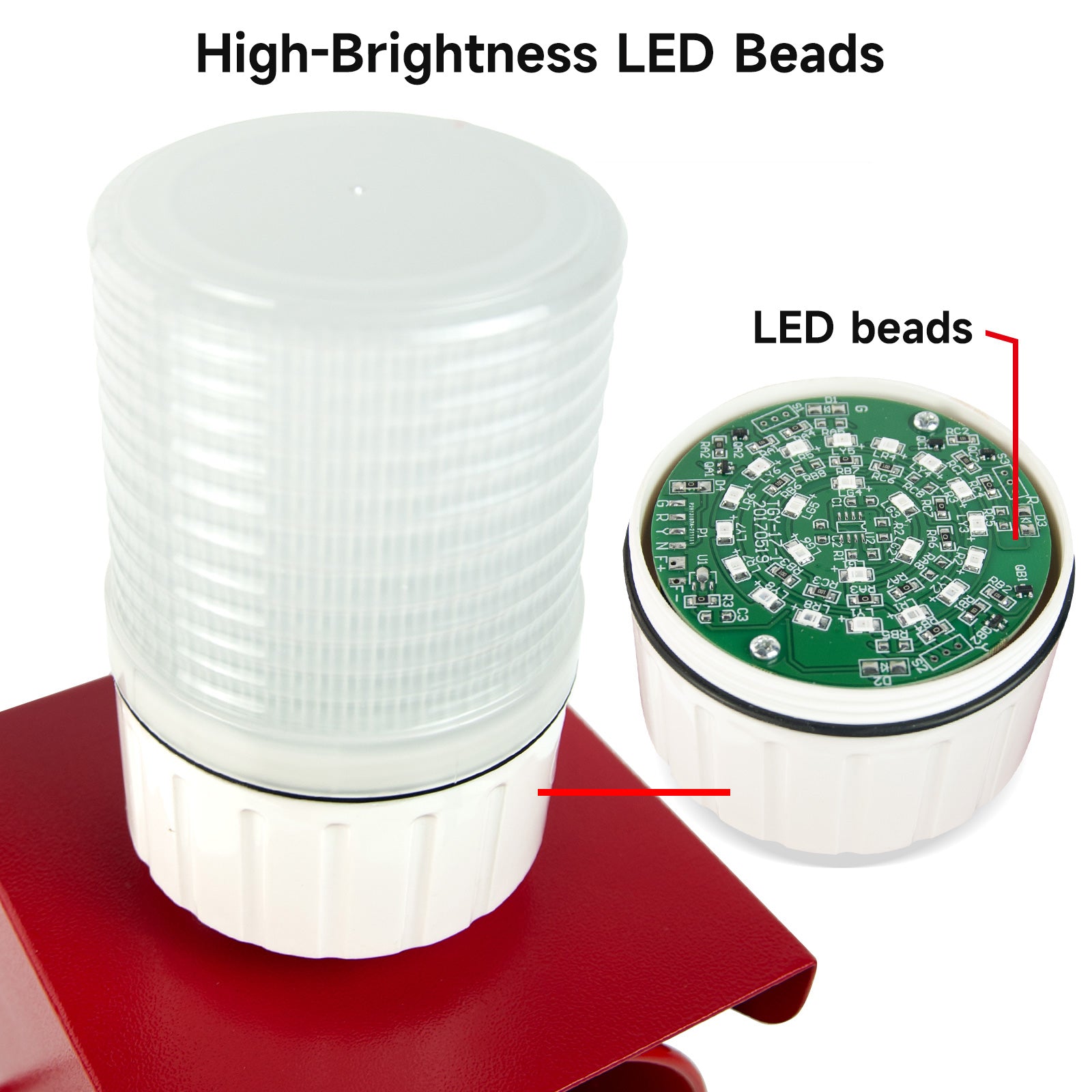 YASONG SLA-315X 120dB RGB Sound and Light Alarm, 485 Communication, Adjustable Volume, USB Voice Upload, IP65