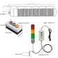 YASONG 3-Tier LED Industrial Andon Stack Tower Light, Sound/Flash Optional, Self-Locking Switch
