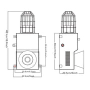 YASONG SLA-900M 130dB 150W Industrial Alarm Siren, 12 Tones, IP65, LED Strobe, 300m Range