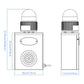 YASONG  Rechargeable 5000mAh Siren – 120dB IP55 Outdoor Alarm with LED Strobe, Emergency Security Backup Horn SLA-B02B