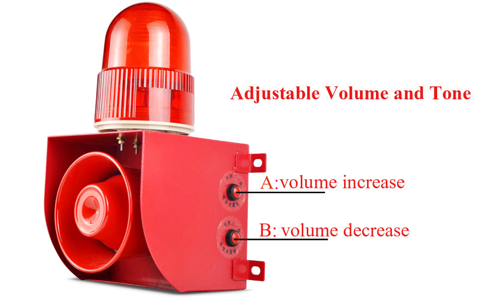 YASONG SLA-01HY 120dB Remote Control Alarm Siren, 500m/2000m Range, 12 Tones, LED Strobe