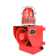YASONG Sirena de alarma exterior IP66 impermeable anticolisión 130dB Bocina de seguridad con luz estroboscópica para puerto, muelle, fábrica, escuela, hogar SLA-05G