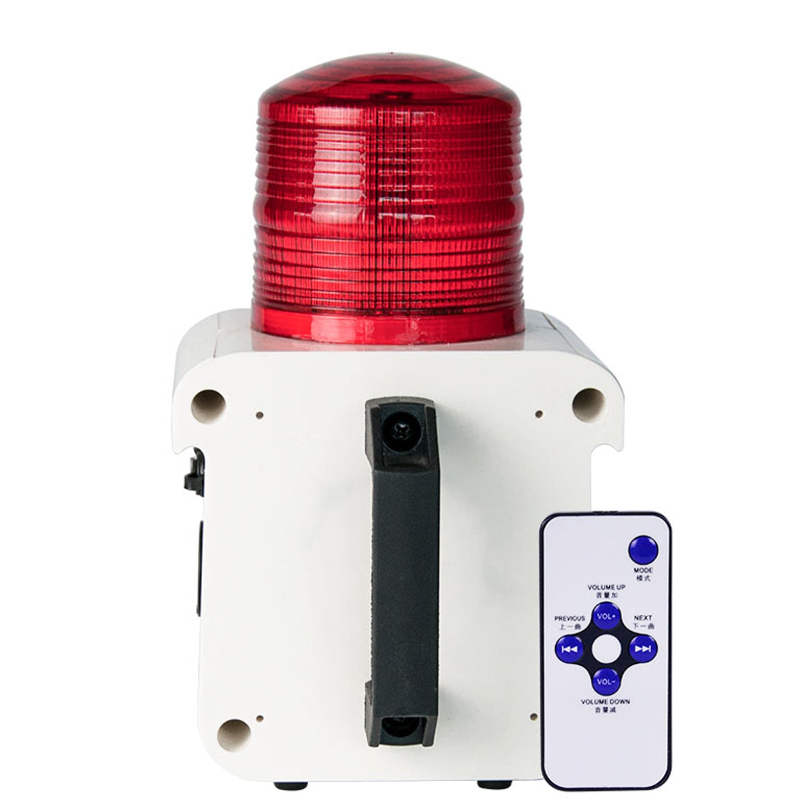 YASONG SLA-800B 120dB Portable Rechargeable Alarm Siren, 12 Tones, IP65, 2600mAh Battery, LED Strobe