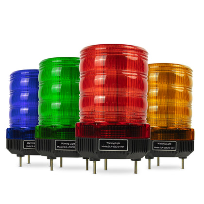 YASONG SLA-JS5210-1AM Rotating LED Beacon Light, IP66, 100dB Buzzer or No Sound, 12W, Bolt Mount
