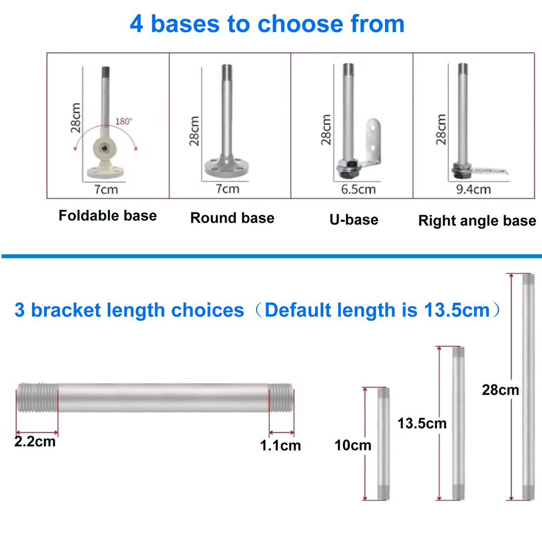 YASONG LTA-052W/T(J) LED Stack Tower Light, 1-5 Layers, IP65, 4 Base Types, Strobe/Steady, Sound Optional