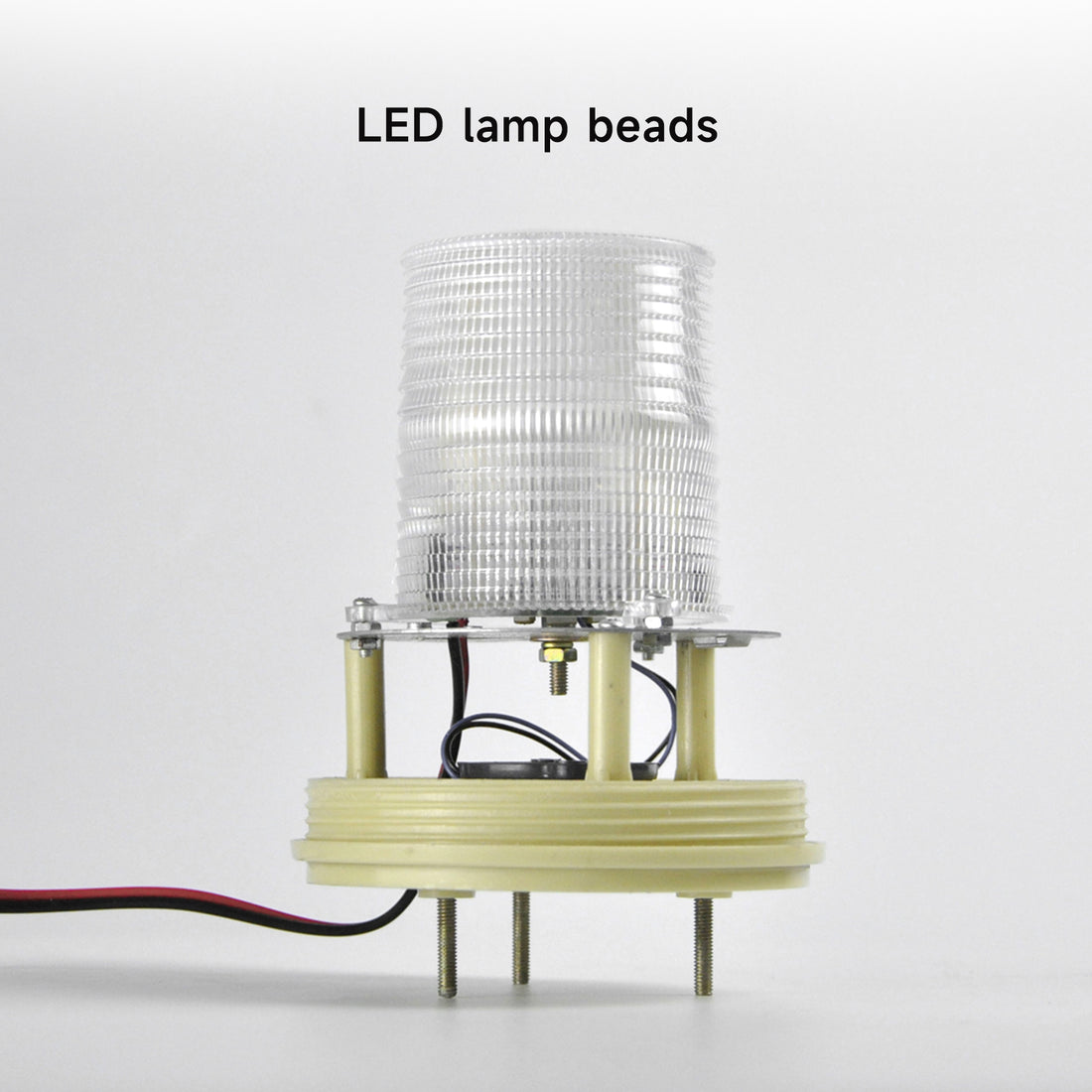 Luz estroboscópica LED industrial, luz de advertencia para alarmas de emergencia públicas, sirena de seguridad para interiores/exteriores con red protectora