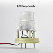 Luz estroboscópica LED industrial, luz de advertencia para alarmas de emergencia públicas, sirena de seguridad para interiores/exteriores con red protectora
