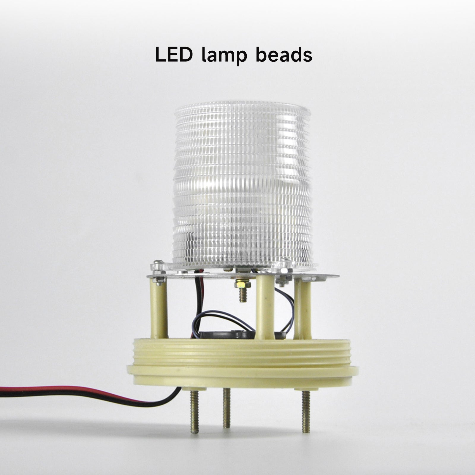 Luz estroboscópica LED industrial, luz de advertencia para alarmas de emergencia públicas, sirena de seguridad para interiores/exteriores con red protectora