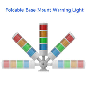 Lampu Menara Tumpuk LED YASONG LTA-30-J, 2-5 Lapisan, Stabil/Berkedip, Dasar Lipat 180°, Buzzer Opsional, IP44