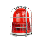 Luz estroboscópica LED industrial, luz de advertencia para alarmas de emergencia públicas, sirena de seguridad para interiores/exteriores con red protectora
