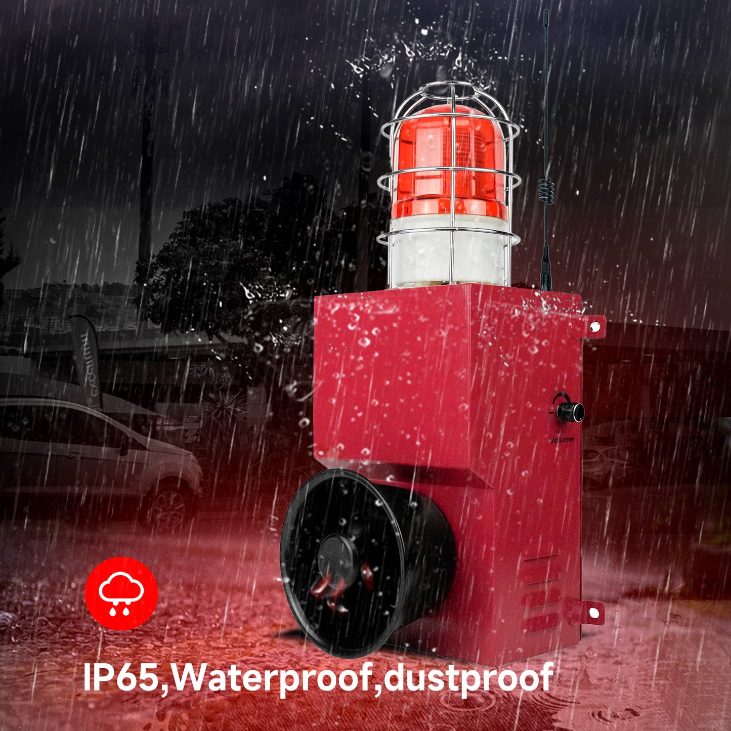 150W 2000m Wireless Remote Control  Alarm Siren with LED Strobe Light 130dB Loud Multi-tone Outdoor Emergency Securit SirenSLA-900MY