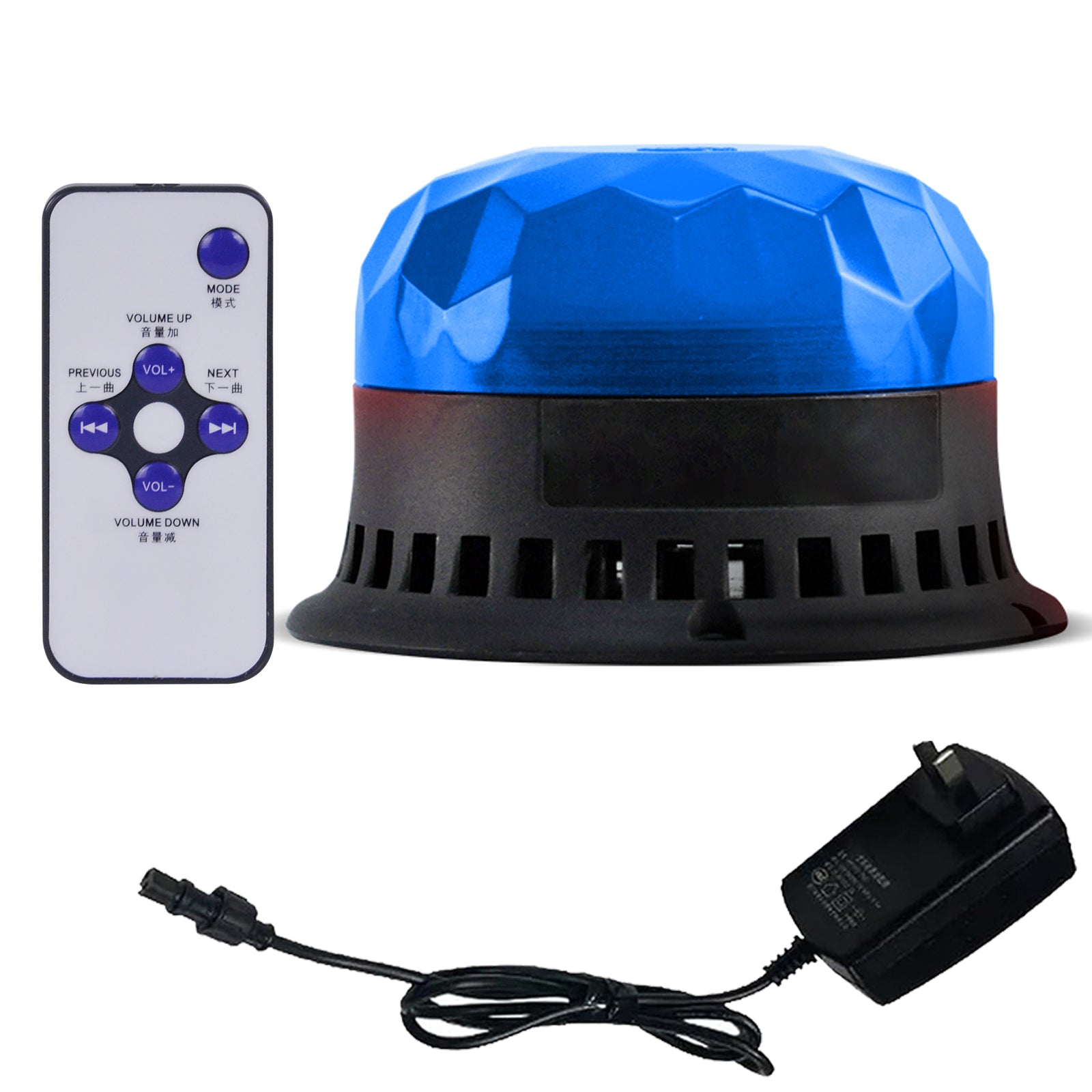 YASONG SLA-190-II 120dB LED Beacon Siren Light, 9 Tones, 2 Flash Modes, AC100-240V, Remote Control