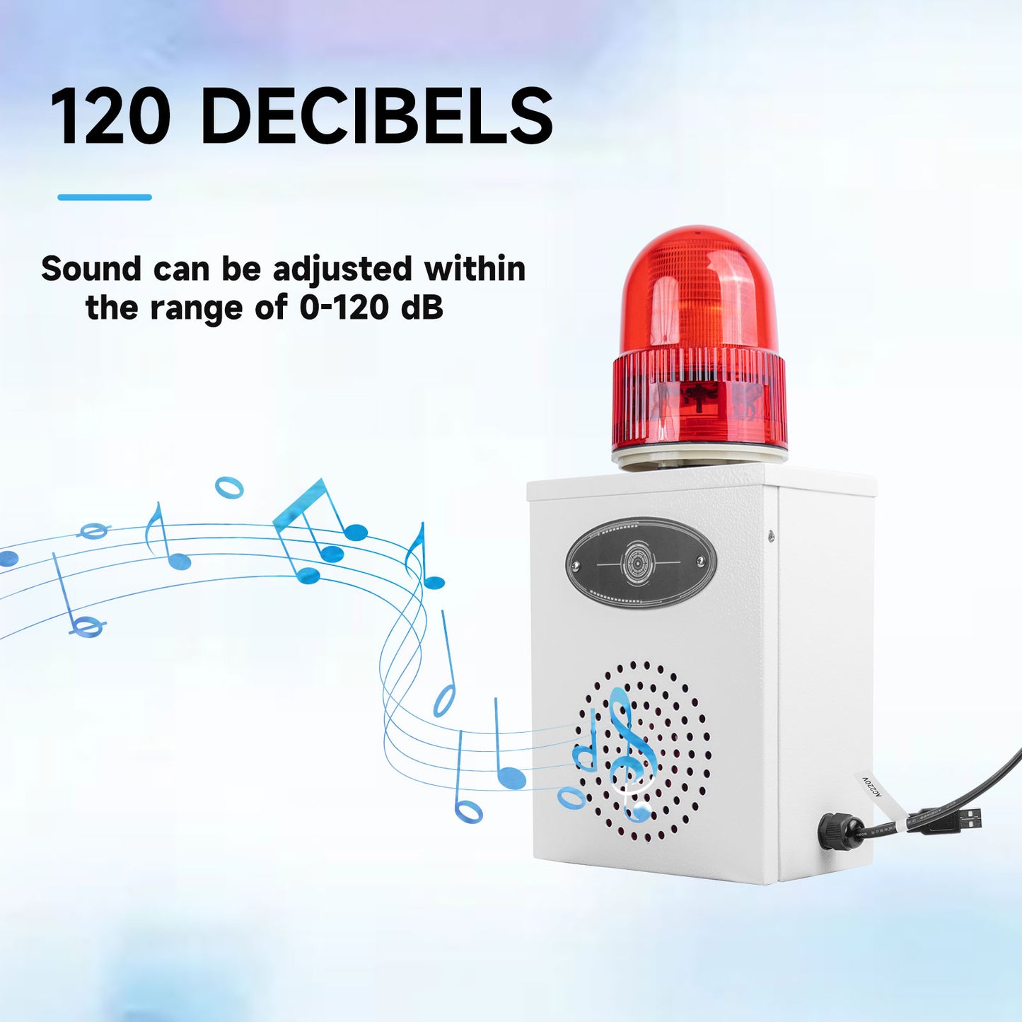 RS-485 Network Communication Alarm Siren Waterproof Adjust 0-120dB Alarm Systerm with LED Strobe Light for Industry Warehouse Factory SLA-B02X
