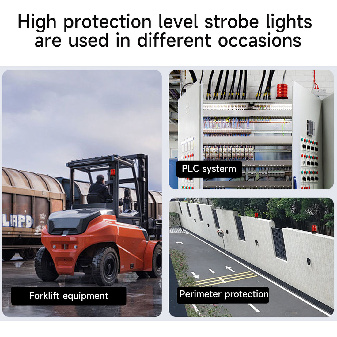 YASONG IP66 Impermeable Luz estroboscópica Roja Resistente a Golpes Súper Brillante 36 LED Industrial Advertencia Luz Intermitente con Zumbador o Sin Sonido