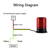 YASONG SLA-190-K 120dB Lampu Suar Sirine yang Dipicu Kontak Kering LED, 4 Mode Kedip, DC10-30V