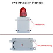 YASONG SLA-B02Y-500M 120dB Wireless Remote Siren, 500m Range, 25W, 12 Tones, IP54, USB Audio, LED Strobe