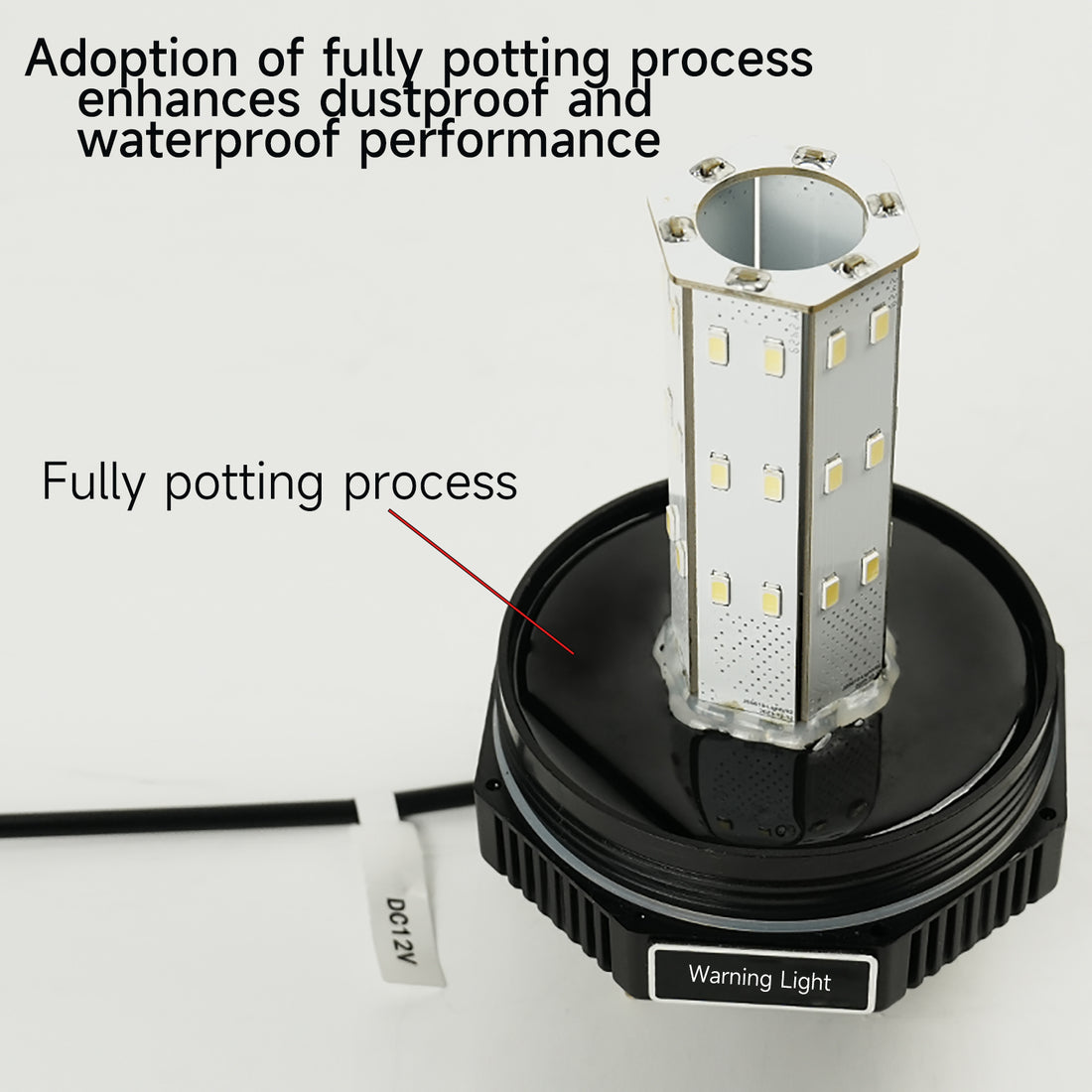 YASONG SLA-JS5210-1AP Green LED Strobe Beacon Light, IP66, 36 LEDs, Buzzer/No Sound, 12W, Bolt Mount