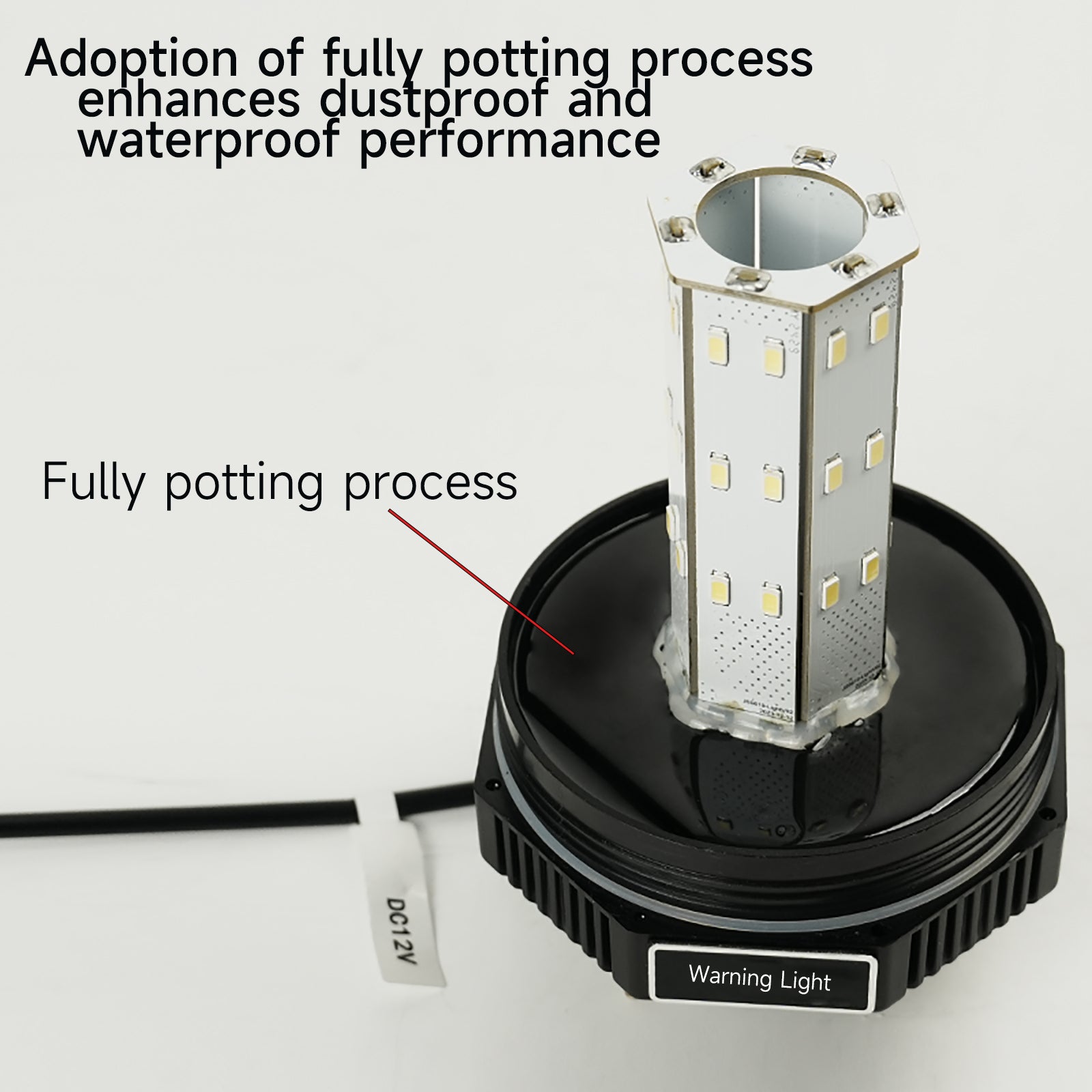YASONG IP66 Étanche Ambre Stroboscopique Sirène Lumière Antichoc Super Lumineux 36 LED Lumière Avertissement Industriel Clignotant Gyrophare avec Avertisseur Sonore ou Sans Son