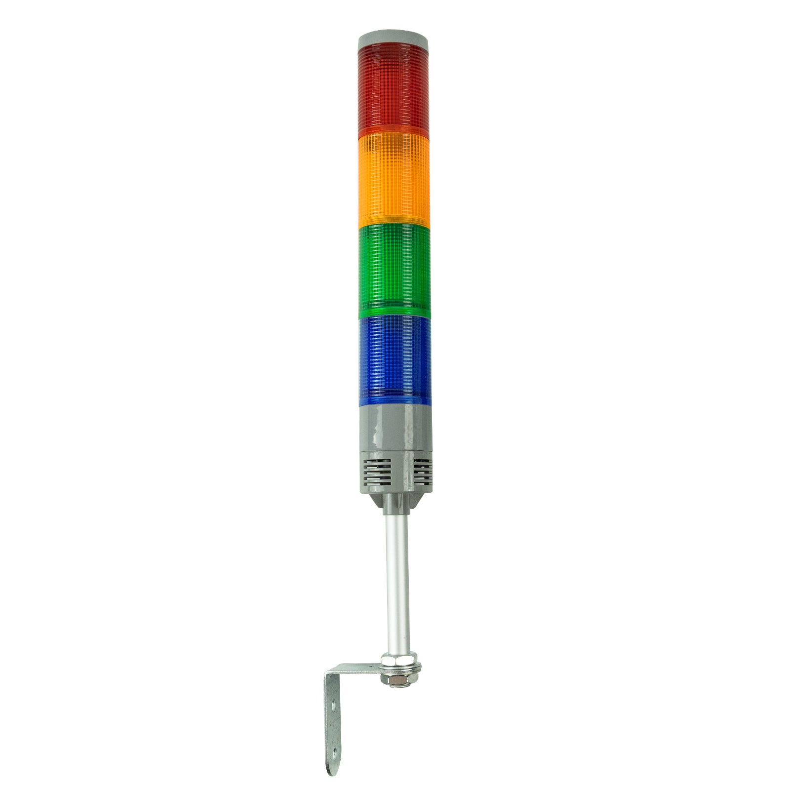 YSONG 4 Torres de luz de señal industrial LED súper brillantes, luces Andon con o sin sonido, luz intermitente o fija, interruptor de autobloqueo para fábrica, almacén, uso interior