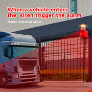 YASONG SLA-01W 120dB Motion Sensor Alarm Siren, 25W, 9 Tones, IP65, 1–10m Detection, LED Strobe