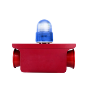 Sirène d'alarme industrielle à double avertisseur sonore étanche 130 dB Sirène d'urgence puissante avec gyrophare, port USB pour usine, entrepôt, maison, entreprise SLA-JB210