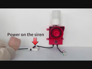 YASONG Sirène de sécurité à déclenchement discret ip65 120dB Avertisseur sonore Alarme de contact avec lumière stroboscopique rouge jaune vert pour usine/entreprise SLA-315